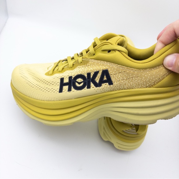 Hoka Bondi 8 Size 9 Yellow Running Shoes 1127952 Golden Lichen/Celery Root - Picture 8 of 12